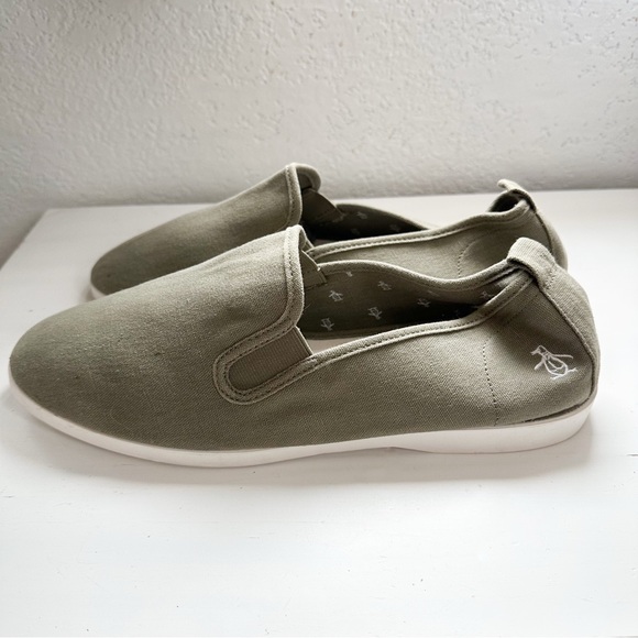 Original Penguin by Munsingwear Olive Green Slip-On Loafer Shoes — Size 46/13 - Picture 5 of 9